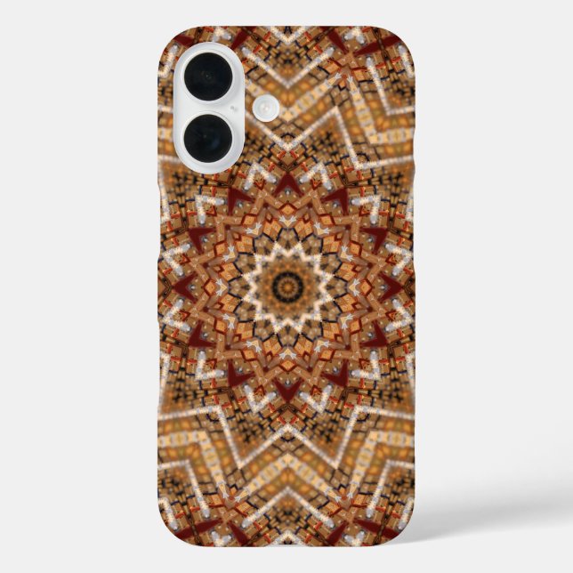 Kaleidoscope Light Brown Star Case-Mate iPhone Case (Back)