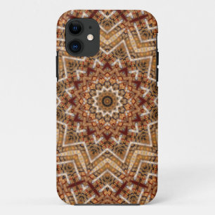 Kaleidoscope Light Brown Star iPhone 11 Case