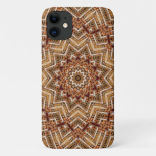 Kaleidoscope Light Brown Star iPhone 11 Case