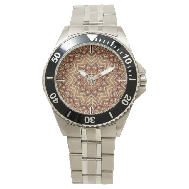 Kaleidoscope Light Brown Star Watch (Front)