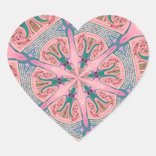 Kaleidoscope Love Heart Sticker
