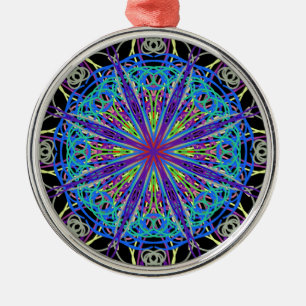 Kaleidoscope Mandala Art Joyful Colours Metal Tree Decoration