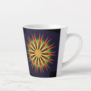 Kaleidoscope Mandala Flower-21855 Latte Mug