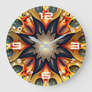 Kaleidoscope Mandala Flower Design-23091 Large Clock