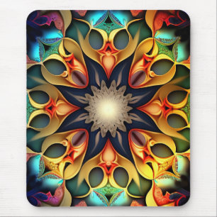 Kaleidoscope Mandala Flower Design-23091 Mouse Mat
