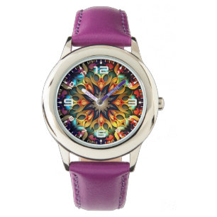 Kaleidoscope Mandala Flower Design-23091 Watch