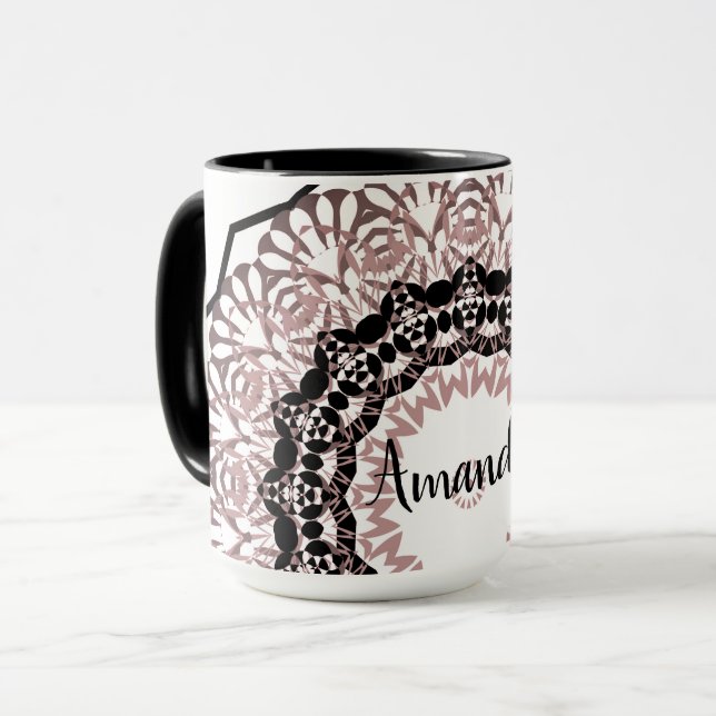 Kaleidoscope , mandala mug (Front Left)