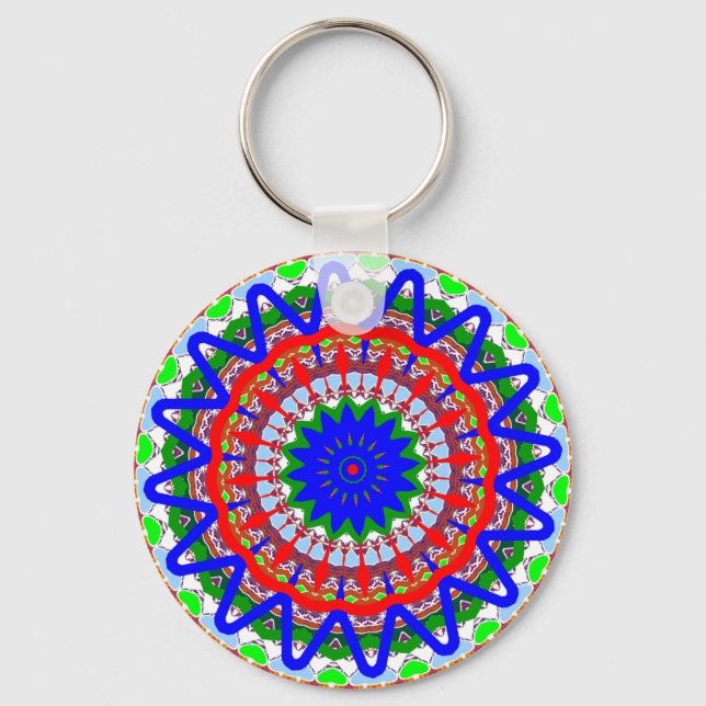 Kaleidoscope Mandalas Key Ring (Front)