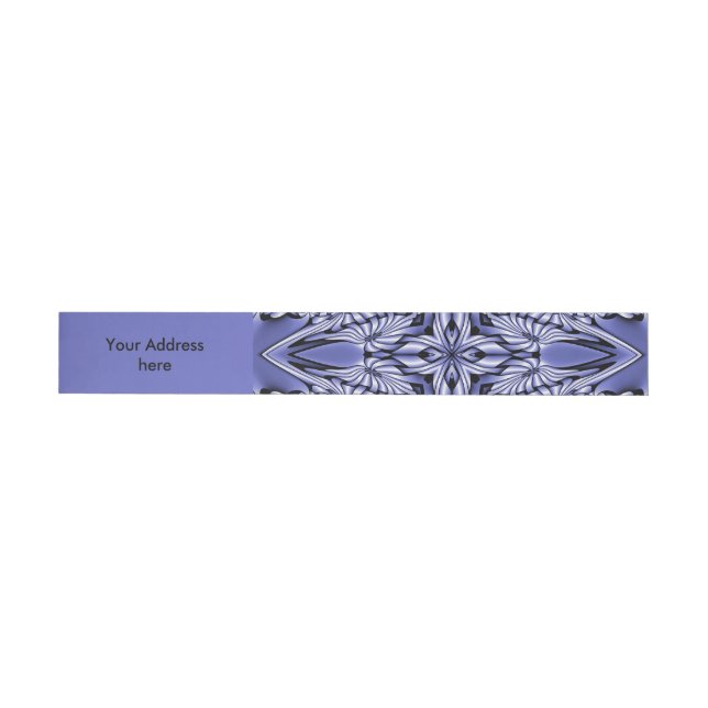 Kaleidoscope Mini Fractal I + your ideas Wraparound Address Label (Individual)