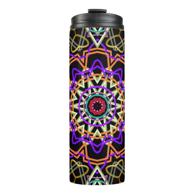 Kaleidoscope modern relief thermal tumbler (Front)