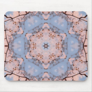 Kaleidoscope Morning Blue & Frost Pink Mouse Mat
