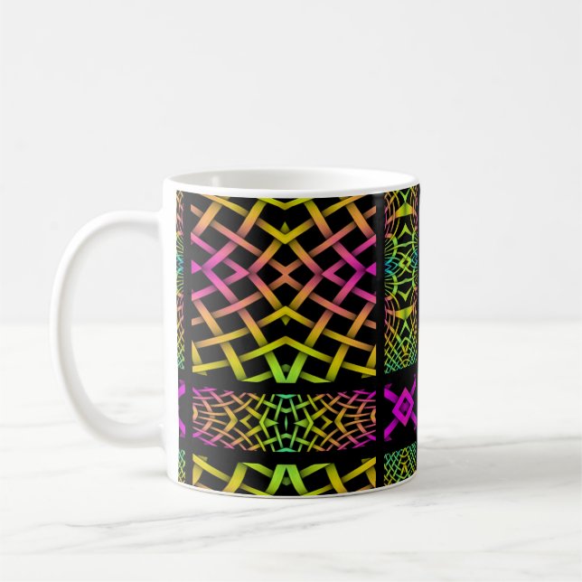 Kaleidoscope Mosaic III + your ideas Coffee Mug (Left)