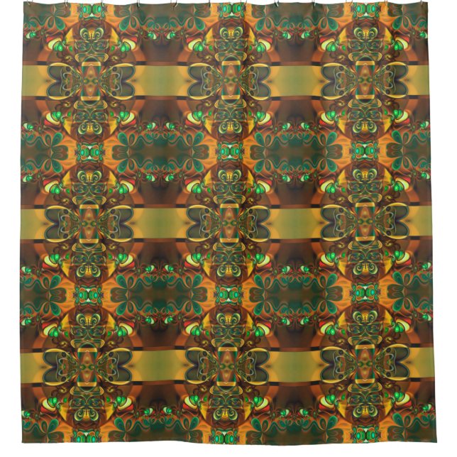 Kaleidoscope Mosaic VI + your ideas Shower Curtain (Front)