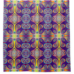 Kaleidoscope Mosaic X + your ideas Shower Curtain
