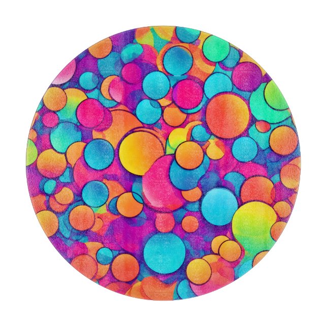 Kaleidoscope of Circular Dreams Cutting Board (Front)