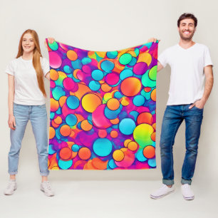 Kaleidoscope of Circular Dreams Fleece Blanket