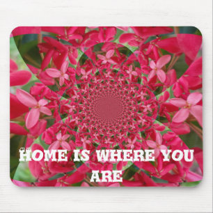 Kaleidoscope of Crimson: Blood Milkweed Flower Art Mouse Mat