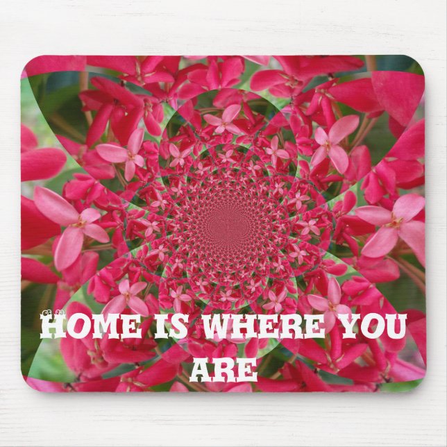 Kaleidoscope of Crimson: Blood Milkweed Flower Art Mouse Mat (Front)