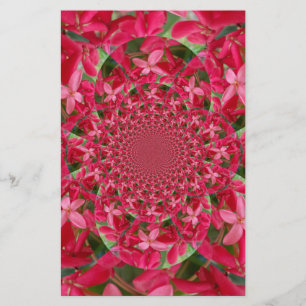 Kaleidoscope of Crimson: Blood Milkweed Flower Art Stationery