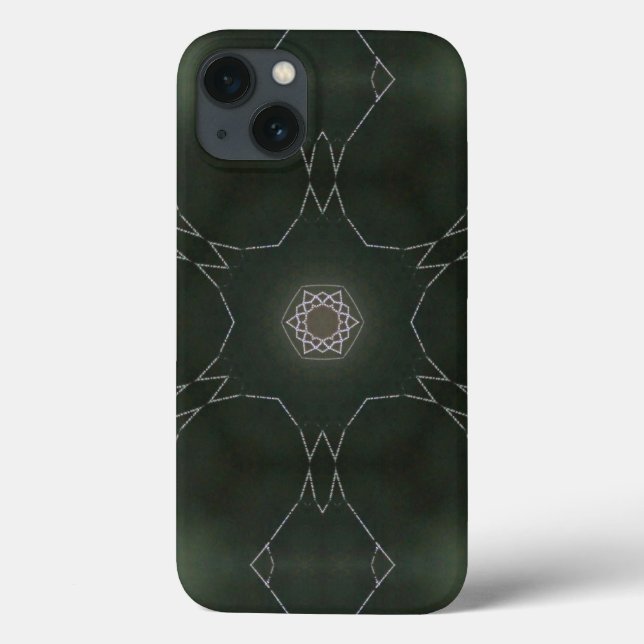 Kaleidoscope of Dew Star Black Background Case-Mate iPhone Case (Back)