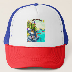 Kaleidoscope of Nature’s Beauty in Kayaking Bliss  Trucker Hat