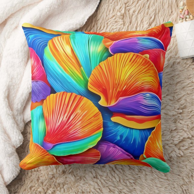 Kaleidoscope of Ocean Shells Cushion (Blanket)