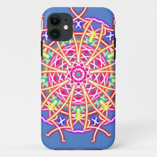 Kaleidoscope on Blue iPhone 11 Case