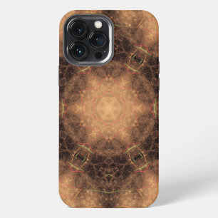 Kaleidoscope Orange Mist Black Background iPhone 13 Pro Max Case