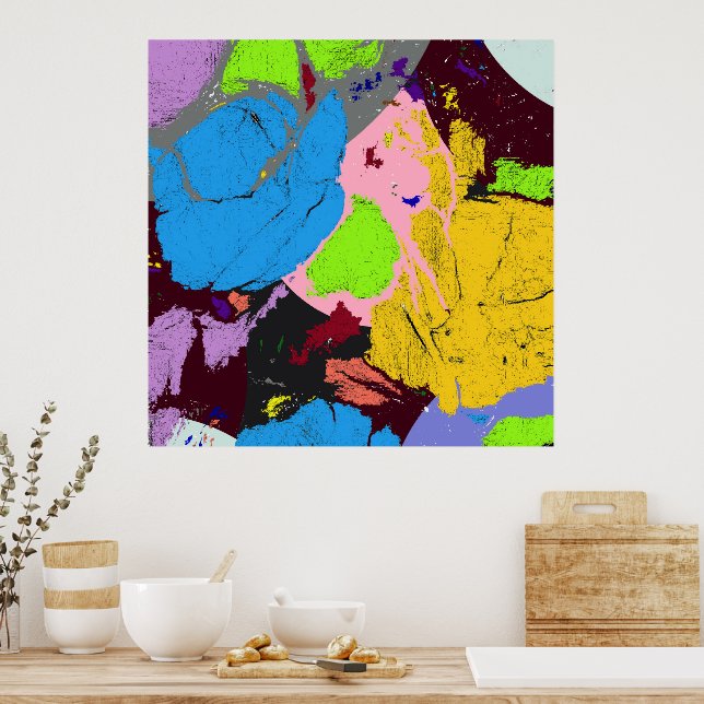 Kaleidoscope Original Abstract Art Pattern Poster (Kitchen)