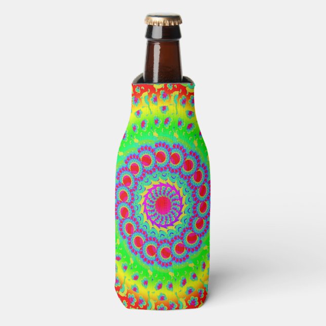 Kaleidoscope Pattern, Bright Cooler (Bottle Front)