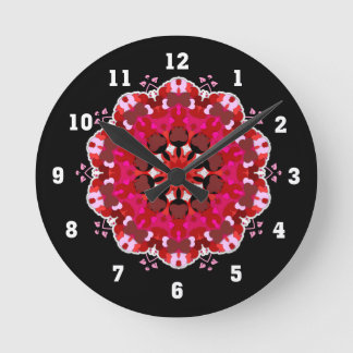 Kaleidoscope Pattern Pattern Design Round Clock