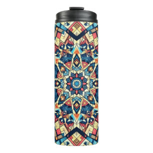 Kaleidoscope Pattern Thermal Tumbler