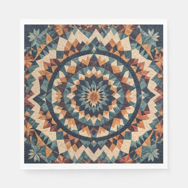 Kaleidoscope Quilt Pattern Napkin (Front)