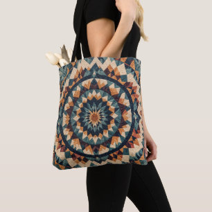 Kaleidoscope Quilt Pattern Tote Bag