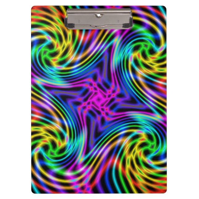 Kaleidoscope Rays Clipboard (Front)