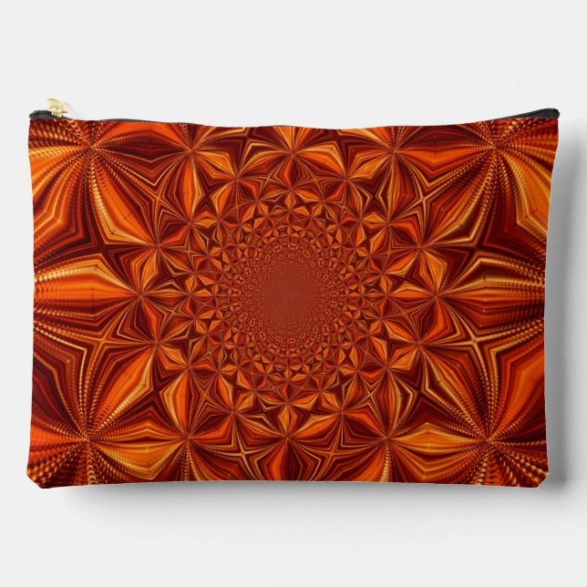 Kaleidoscope Red Digital Art Pattern-67546 Accessory Pouch (Front)
