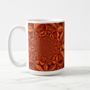 Kaleidoscope Red Digital Art Pattern-67546 Coffee Mug