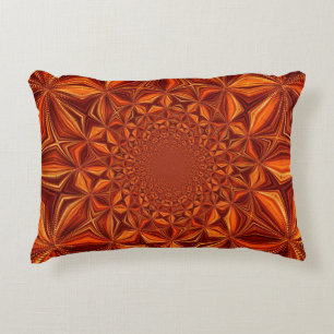 Kaleidoscope Red Digital Art Pattern-67546 Decorative Cushion