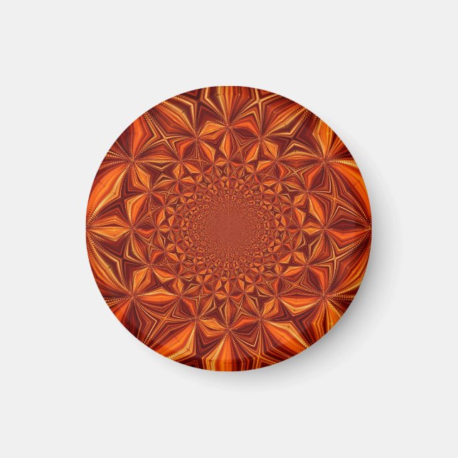 Kaleidoscope Red Digital Art Pattern-67546 Magnet (Front)