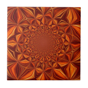 Kaleidoscope Red Digital Art Pattern-67546 Tile