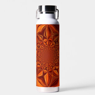 Kaleidoscope Red Digital Art Pattern-67546 Water Bottle