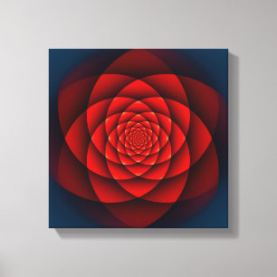 Kaleidoscope ROSE red + your idea Canvas Print