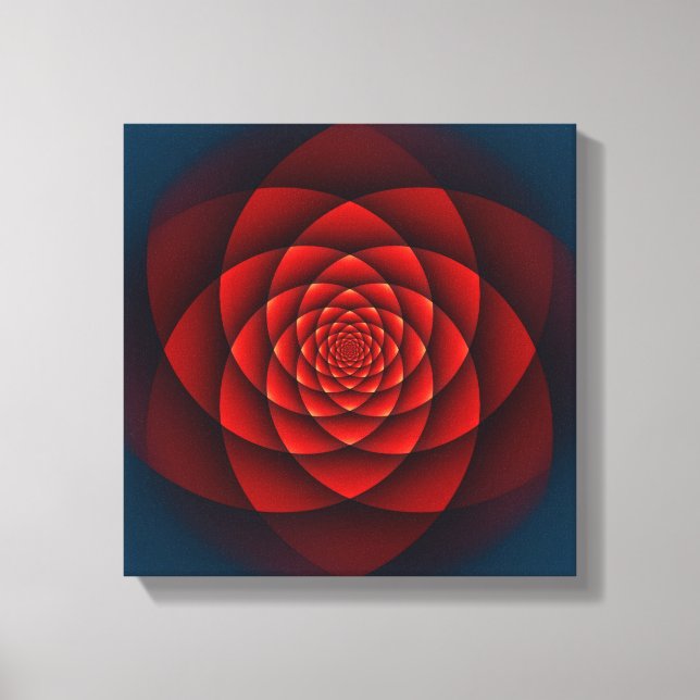 Kaleidoscope ROSE red + your idea Canvas Print (Front)