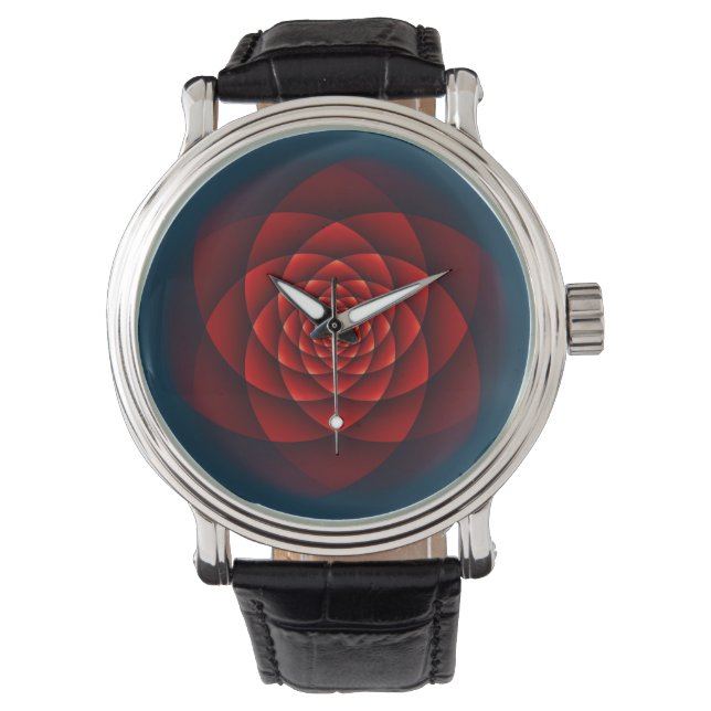 Kaleidoscope ROSE red + your idea Watch (Front)