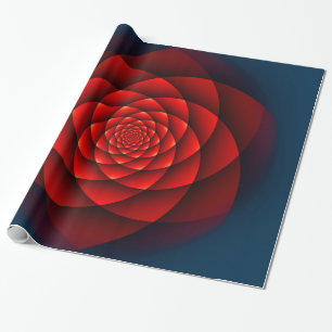 Kaleidoscope ROSE red + your idea Wrapping Paper