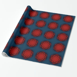 Kaleidoscope ROSE red + your idea Wrapping Paper