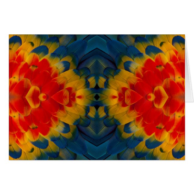 Kaleidoscope Scarlet Macaw design (Front Horizontal)