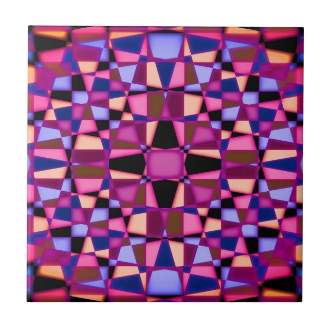 Kaleidoscope star pattern tile (Front)
