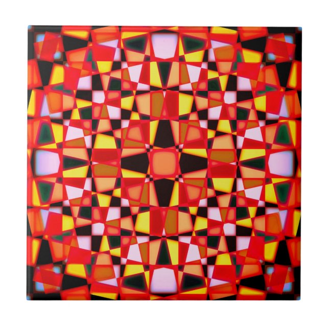 Kaleidoscope star pattern tile (Front)