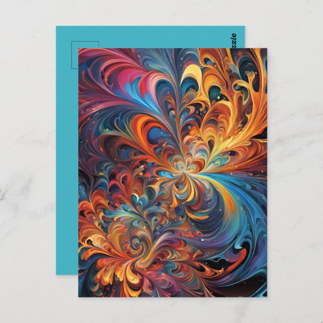 Kaleidoscope stars postcard (Front/Back)